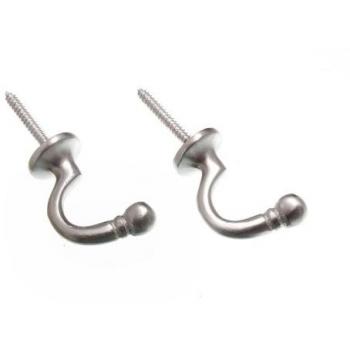 Curtain Tie Back Hooks Ball End Matt Chrome