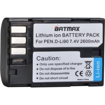 Batmax 2600mAh D-LI90 Battery with Dual LED Charger for PENTAX