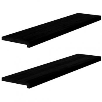 VidaXL 110x25x2 cm Dark Brown Window Sills 2 pcs Solid Wood Oak