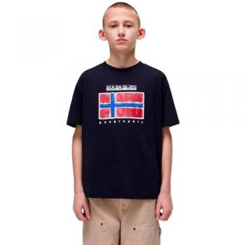 Napapijri S‑Sella Kinder-T-Shirt (Regular Fit, Dunkelblau)