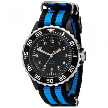 Jobo Kinderuhr Quarz Analog Schwarz Blau