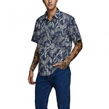 Camisa corta JACK & JONES, modelo 12170461, estampado tropical
