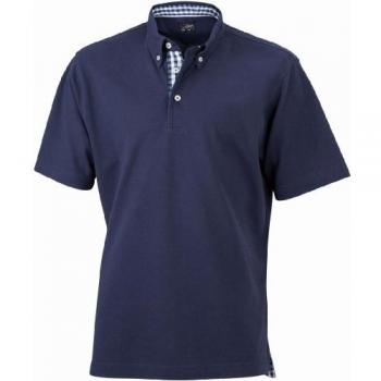 James & Nicholson Mens XL Plain Polo (Navy/White) – JN964