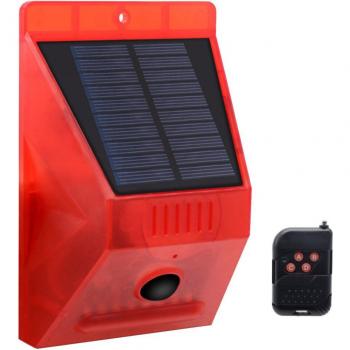 Alarma de Seguridad con Sensor de Movimiento Solar y Flash Estroboscópico