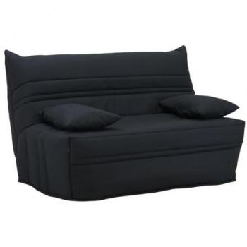 Canyon II Queen Size Negro: sofá-cama de tela con cierre asistido