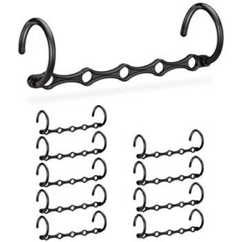 Cintres Vertical & Horizontal Magiques – 40 pièces, Gain de Place, Crochet, 37 cm, Noir