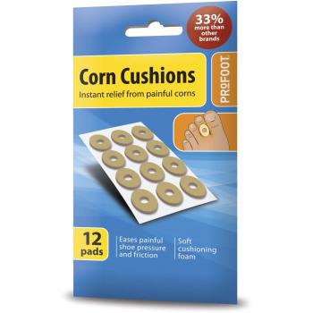 ProFoot Corn Cushions Soft Cushioning Foam, 12 Pads, Instant Corn Relief