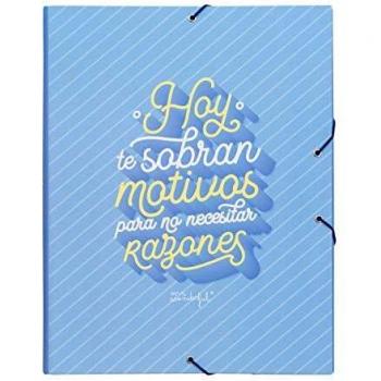 Mr. Wonderful Carpeta de cartón separadora con goma elástica Hoy te sobran motivos para