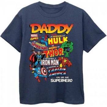 Weißes T-Shirt für Jungen mit Marvel-Vater-Superhelden 5-6 Jahre