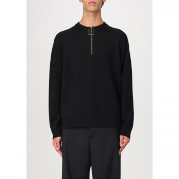 JW Anderson Classic Black Knitted Pullover – Men's M (Gold‑Zipped)