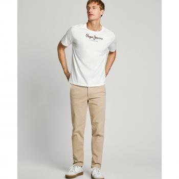 Pepe Jeans para hombre. PM211763 Pantalón chino Gymdigo beige (30), Casual, Algodón, Sostenible