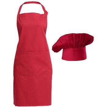Striped Chef Apron and Hat Set for Adults