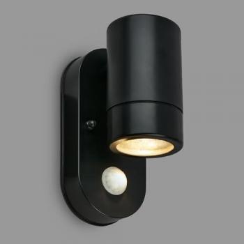 Applique d'extérieur à détecteur noire Briloner 3789015, plastique, GU10