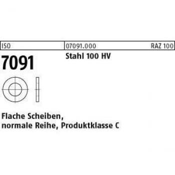 M 22 Stahl‑Scheiben – flach, 100 HV, 250 Stk