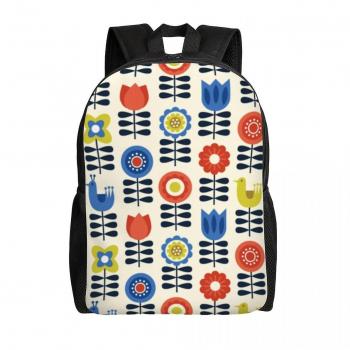 Bicaco Mochilas personalizadas Orla Kiely: mochila escolar para mujeres y hombres, diseño escandinavo