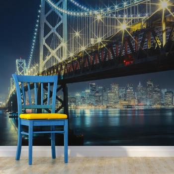 Bay Bridge Nattfototapet