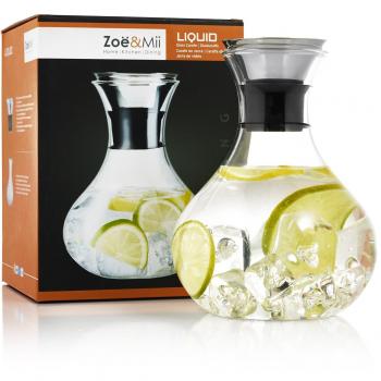 Edelstahl‑Deckel Glaswaterkann – Zoë&Mii Premium