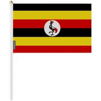 Dual-Print Ouganda Mini Flag 20x30cm Polyester
