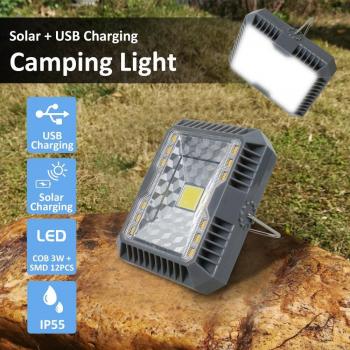 USB & Solar Powered Camping Lamp