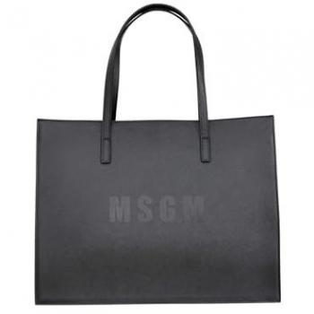 Borsa Tote MSGM KIDS Unisex Nera con Logo Taglia Unica