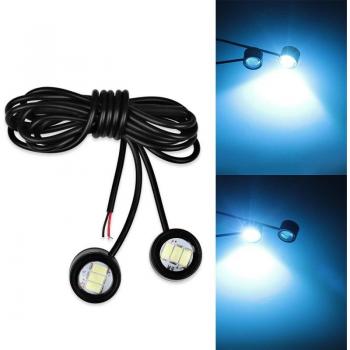 2PCS Amber Red Blue LED Strobe Light for Motorcycles