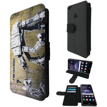Huawei P9 Lite Flip‑Case „Banky Star‑War Robot“ – TPU + Leder