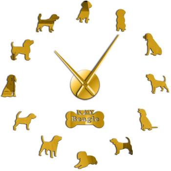Reloj Espejo de Perrito Grande