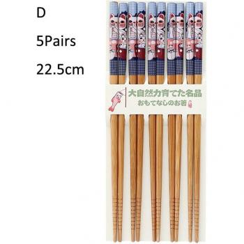 Palillos de Bambú Reutilizables con Dibujos Animados