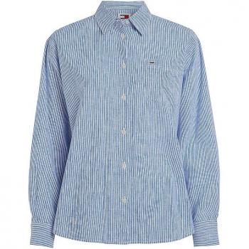 Tommy Jeans Damen Hemd Boxy Fit Hellblau M