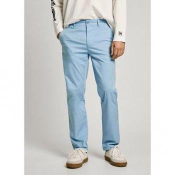 Pantaloni Chino Slim Fit Celeste