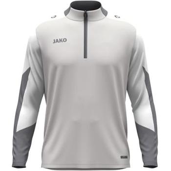 JAKO Ziptop Dynamic Sportoberteil (Hellgrau/Weiß, 116)