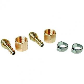 Kit 2 raccords en T pour tuyau de diamètre intérieur 6,3mm avec 2 écrous et 2 colliers
