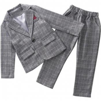 Conjunto Escolar de Chaqueta y Pantalones Rayados