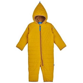 Wattierter Baby Winter-Overall PIKKU VANU in Gelb/Zimt, Größe 60