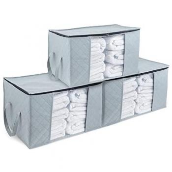Triple Capacity Bedding & Garment Holders – Gray