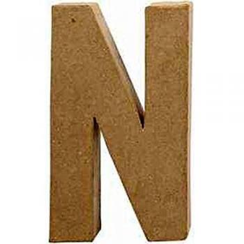 Lettre N en pâte à papier 20,5 cm