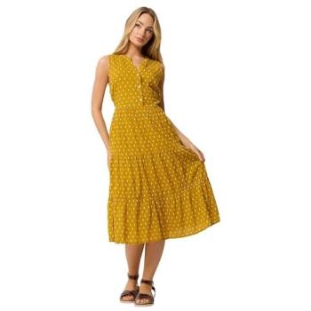 M&Co Yellow Dobby Tiered Midi – Size 10