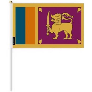 Polyester Sri Lanka Mini Flag 20x30cm (Front/Back)