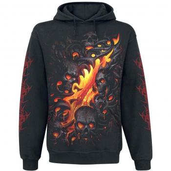 Spiral Gothic Skull Lava Sweatshirt