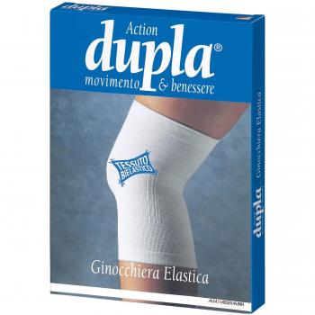 Dupla Ginocchiera Elastica Bianca Taglia L
