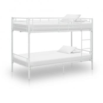 Lit superposé blanc 90x200 cm design contemporain
