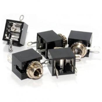 Solderable 3.5mm Audio Jack Socket with Chassis Mount (Pack of 5)