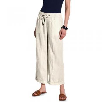 Street One Femme Culotte Taille 46 en Lin Beige