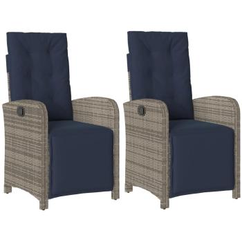 VidaXL Compact PE Rattan Garden Recliner Set (2‑Pack)