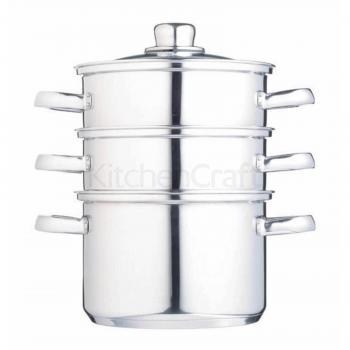Stainless Steel Three Tier Steamer 20cm