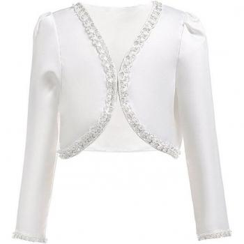 Baby Girls Wedding Party Ivory Bolero Jacket