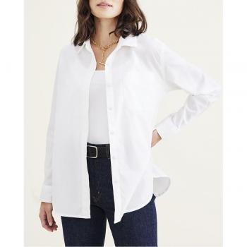 Dockers Women’s Lucent White Long Sleeve Shirt – Size M