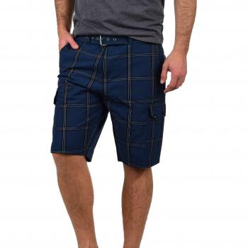 Blend Hans Herren Cargo Shorts Bermuda Kurze Hose Mit Gürtel Aus 100% Baumwolle Regular Fit, Größe:XXL, Farbe:Marine