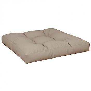 Cojín de sofá de palets 80x80x12 cm en color gris taupé