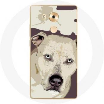 Étui Huawei Mate 8 Chien Pitbull Blanc